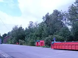 Emplacement de l'ancien bâtiment principal de la gare.