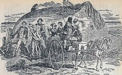 Barkis et Peggotty, David et Emily, par Phiz.