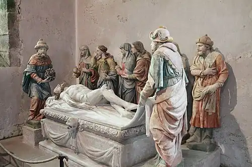 Antoine Chavagnac, Mise au tombeau (XVIIe&nbsp;siècle), groupe en pierre polychrome.
