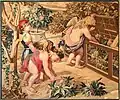 Tapisserie des Gobelins.Les enfants jardiniers.L'été.