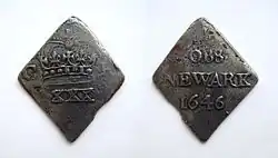 Une demi-couronne frappée sous Charles Ier.