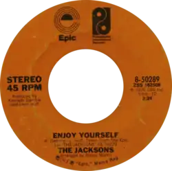 Description de l'image Enjoy yourself by the jacksons US vinyl.png.
