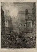 Enlèvement d'une barricade rue Perdue, quartier du Panthéon, en juin 1848.