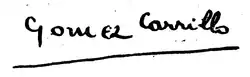 signature d'Enrique Gómez Carrillo