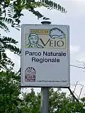 Panneau du parc naturel régional di veio cartello.