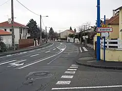 Entrée depuis Romagnat par la D 21