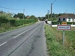 Photographie de la départementale 52 traversant le bourg