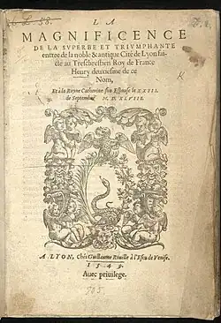 Photographie d'un ouvrage de Maurice Scève