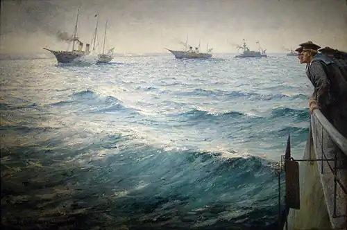 Entrée de l’escadre russe à Cherbourg en 1896, Cherbourg-Octeville, musée Thomas-Henry.
