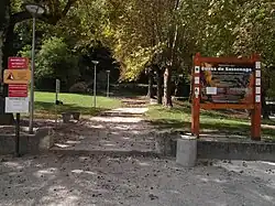 Entrée du Parc des cuves de Sassenage.