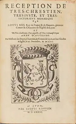 Page de titre d'un ouvrage ancien avec une gravure