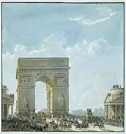 Entrée du cortège impérial de Napoléon Ier et Marie-Louise.