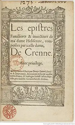 Image illustrative de l’article Les Épîtres familières et invectives