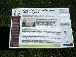 Panneau d'information, le long de la Somme canalisée.
