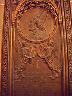 Épitaphe de Mgr&nbsp;Raess, cathédrale Notre-Dame de Strasbourg.