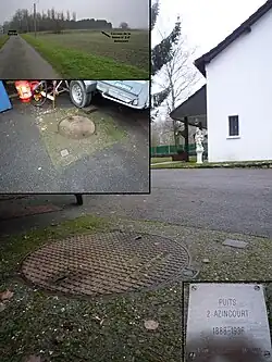 La tête de puits matérialisée.