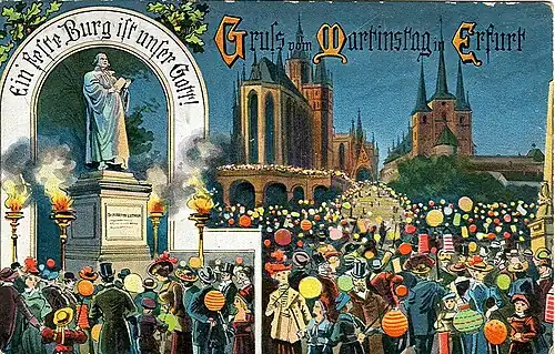 Carte de vœux de la Saint-Martin, Erfurt (1913)