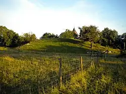 Monticule au milieu d'un champ