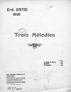 Image illustrative de l’article Trois mélodies (Satie)