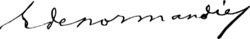 signature d'Ernest Denormandie