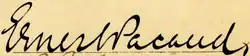 signature d'Ernest Pacaud