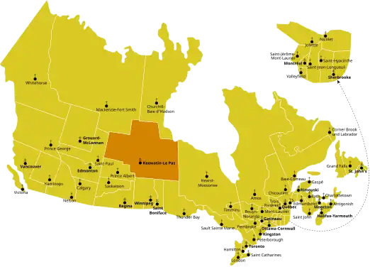 Emplacement de l'archidiocèse.