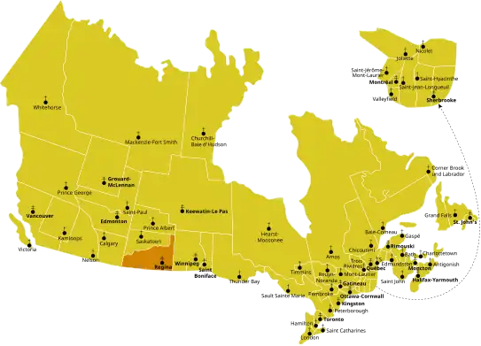 Emplacement de l'archidiocèse.