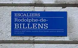 Plaque de rue à Lausanne.