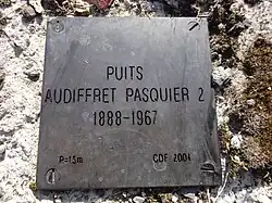 Puits Audiffret-Pasquier no&nbsp;2, 1888 - 1967.