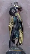 Statue de saint Christophe (XVIe&nbsp;siècle).