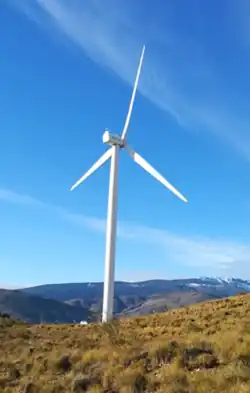 Éolienne près d'Escúllar (es)
