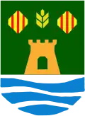 Variante simplifiée du blason historique, très probablement mal reproduite, mais qui a été utilisé temporairement par la municipalité entre 2007 et 2009.