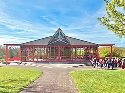 L’espace Saint Jean-Paul II vu depuis l’esplanade.