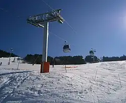 Télécabine de la Côte 2000, en action