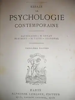 Image illustrative de l’article Essais de psychologie contemporaine