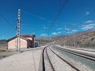 Station Doña María - Ocaña et éoliennes