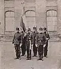 Officiers et soldats du 1er régiment d'infanterie en 1901