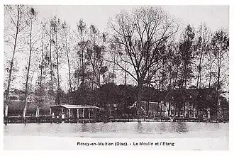 Lavoir et étangs, vers 1910.
