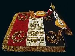 Étendard du 11e&nbsp;régiment d'artillerie de marine.