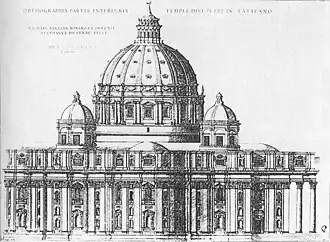 Projet pour la basilique Saint-Pierre de Rome.