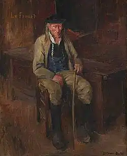 Étienne Buffet (1866-1948) : Bonhomme du Faouët (Jean Droal) (5 juin 1911, huile sur carton entoilé, 41 × 33&nbsp;cm, coll. part.).
