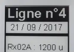 Détail de l'affichage d'une etiquette numérique industrielle