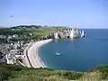 Golf et baie d'Étretat.