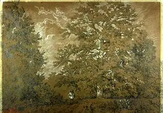 Étude de chênes, musée des Beaux-Arts de Bordeaux