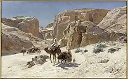 Caravane dans les dunes de Bu S‘ādah