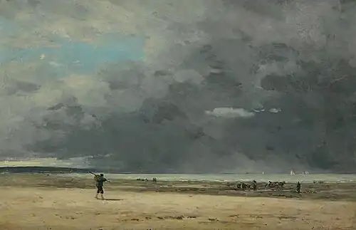 Deauville, marée basse, 1860-1865,collection privée, bente 2021.
