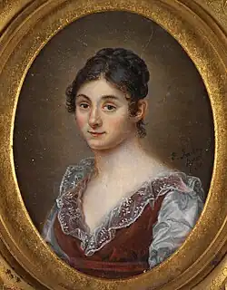 Portrait de jeune femme,  Eugène Isabey, 1831