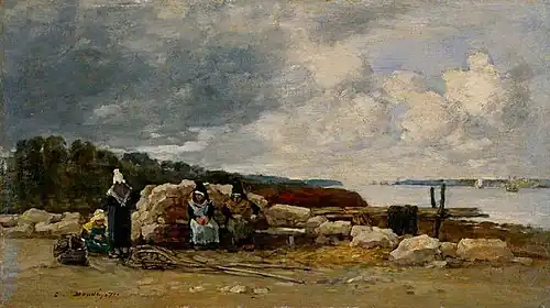 Plougastel, pêcheuses de crevettes, 1871Édimbourg, Galerie nationale d'Écosse