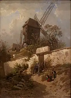 Le Moulin de la Galette, Eugène Cicéri (1856).