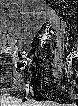 Valentine de Milan, gravure anonyme d'après le tableau du Salon de 1822